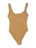 L Space Solid Tan One Piece Swimsuit Size 8 - photo 1