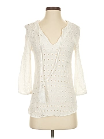 Lavender Brown 3/4 Sleeve Blouse (view 1)