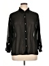 Chico's 100% Polyester Polka Dots Black Long Sleeve Blouse Size XL (3) - photo 1