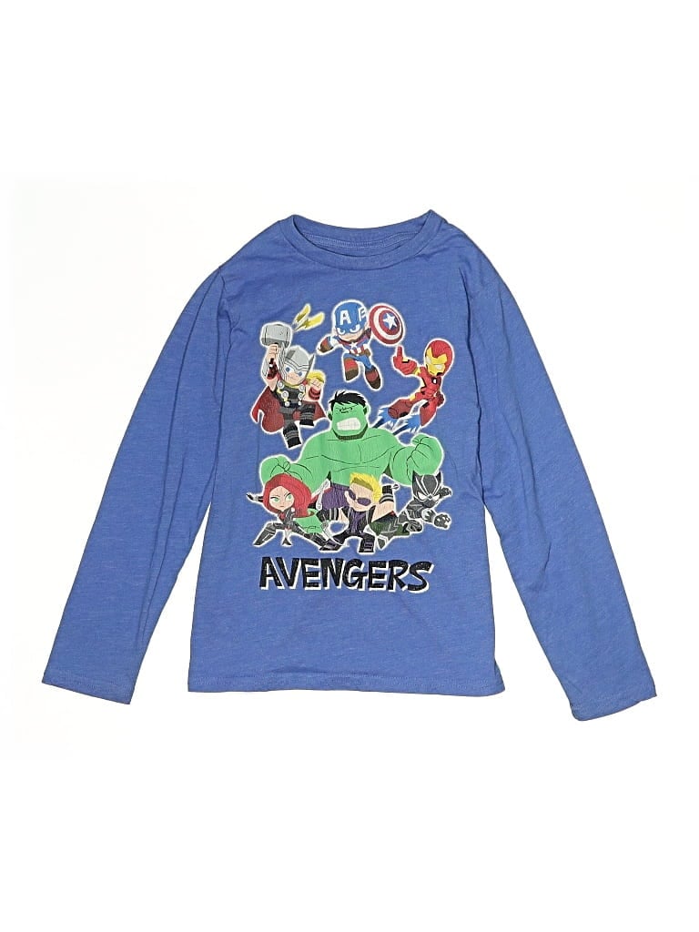Pre-owned Marvel Kids' Long Sleeve T-shirt In Blue