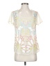 Willow & Clay 100% Polyester Ivory Short Sleeve Blouse Size S - photo 1