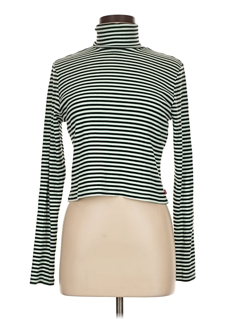 Pre-owned Levi's Turtleneck Sweater In Green