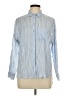 Love Tree 100% Cotton Stripes Blue Long Sleeve Button-Down Shirt Size L - photo 1