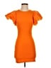 Zara Solid Orange Cocktail Dress Size S - photo 1