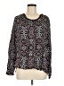 Cato 100% Rayon Black Long Sleeve Blouse Size M - photo 1