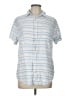 Ben Sherman Stripes Blue Short Sleeve Button-Down Shirt Size L - photo 1