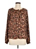 Gap 100% Polyester Brown Long Sleeve Blouse Size M - photo 1