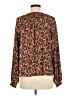 Gap 100% Polyester Brown Long Sleeve Blouse Size M - photo 2