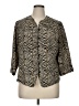 Kathy Che 100% Polyester Chevron-herringbone Black 3/4 Sleeve Blouse Size 16 - photo 1