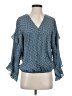 Max Studio 100% Polyester Teal Long Sleeve Blouse Size S - photo 1