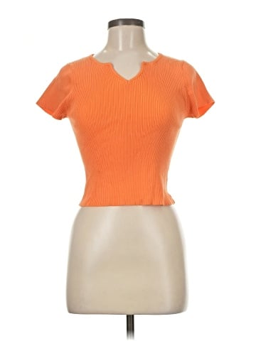 Knit Mix Short Sleeve Top (view 1)