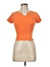 Knit Mix Orange Short Sleeve Top Size M - photo 1
