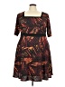 Isabel + Alice Print Brown Cocktail Dress Size 2X - photo 1