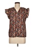 Shein Orange Short Sleeve Blouse Size 6 - photo 1