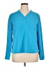 Nine West 100% Polyester Teal Long Sleeve Blouse Size XL - photo 1
