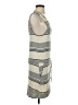 Chaser Stripes Gray Casual Dress Size S - photo 4