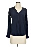 J.Crew 100% Silk Blue Long Sleeve Silk Top Size 00 - photo 1