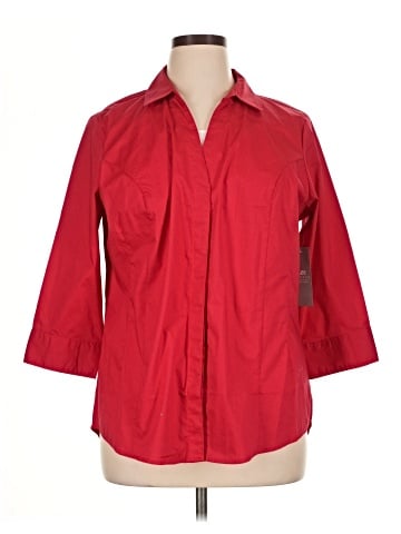 Riders by Lee 3/4 Sleeve Button-Down Shirt (view 1)