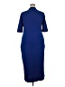 Unbranded Solid Blue Casual Dress Size XXL - photo 2