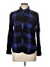 Rails 100% Rayon Plaid Black Long Sleeve Button-Down Shirt Size L - photo 1