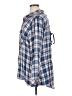 Meri Skye 100% Lyocell Plaid Blue Long Sleeve Button-Down Shirt Size 1X - photo 5