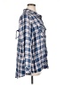 Meri Skye 100% Lyocell Plaid Blue Long Sleeve Button-Down Shirt Size 1X - photo 4