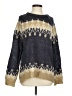 Unbranded 100% Polyester Chevron-herringbone Blue Pullover Sweater Size S - photo 1