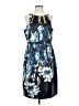 Tahari Print Blue Cocktail Dress Size P (petite) - photo 1