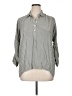 Premise Studio 100% Rayon Stripes Gray 3/4 Sleeve Button-Down Shirt Size 0X - photo 1