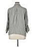 Premise Studio 100% Rayon Stripes Gray 3/4 Sleeve Button-Down Shirt Size 0X - photo 2