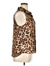 ILE New York 100% Polyester Animal Print Brown Sleeveless Blouse Size XL - photo 4