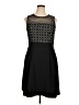 DressBarn 100% Polyester Graphic Black Cocktail Dress Size 14 - photo 1