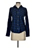 SO 100% Cotton Plaid Blue Long Sleeve Button-Down Shirt Size S - photo 1