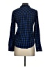 SO 100% Cotton Plaid Blue Long Sleeve Button-Down Shirt Size S - photo 2