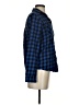 SO 100% Cotton Plaid Blue Long Sleeve Button-Down Shirt Size S - photo 4