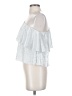 Likely 100% Polyester Silver 3/4 Sleeve Blouse Size M - photo 5
