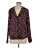 Something Navy Print Red Black Long Sleeve Blouse Size M - photo 1