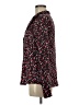 Something Navy Print Red Black Long Sleeve Blouse Size M - photo 5