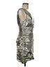 Ramy Brook 100% Polyester Metallic Silver Cocktail Dress Size 6 - photo 4