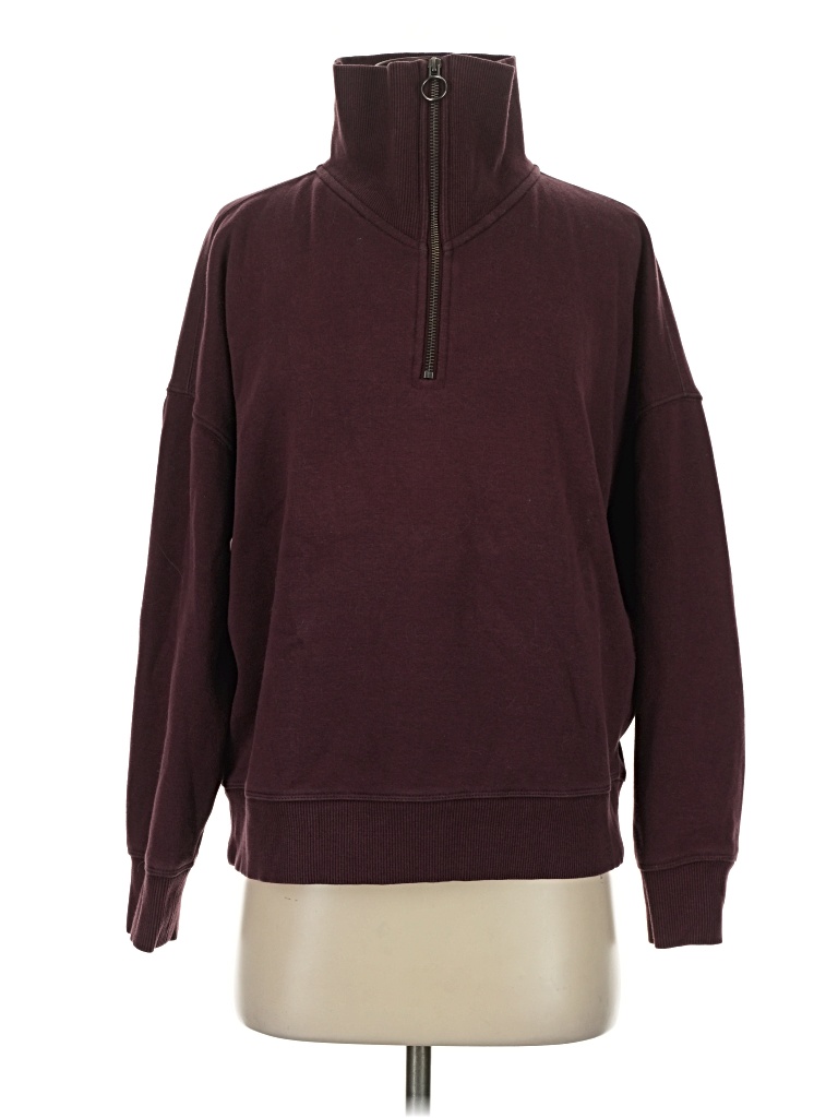 Pre-owned Athleta Turtleneck Sweater In Burgundy