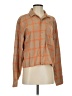 Standard Cloth Plaid Orange Long Sleeve Button-Down Shirt Size S - photo 1