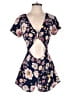Unbranded Floral Blue Romper Size XS - photo 1
