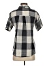 Polagram Checkered-gingham Gray Short Sleeve Button-Down Shirt Size S - photo 2