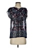 Gap 100% Polyester Blue Short Sleeve Blouse Size S - photo 1