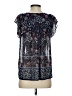 Gap 100% Polyester Blue Short Sleeve Blouse Size S - photo 2