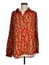 CAbi 100% Polyester Print Red Long Sleeve Blouse Size M - photo 1