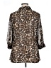 Fever 100% Polyester Animal Print Brown 3/4 Sleeve Blouse Size XL - photo 2