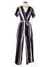 Monteau Stripes Black Jumpsuit Size M - photo 1
