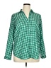 Ann Taylor Houndstooth Green 3/4 Sleeve Blouse Size XL - photo 1