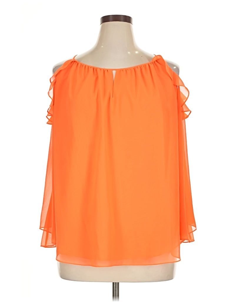 Pre-owned Kaari Blue Sleeveless Blouse In Orange